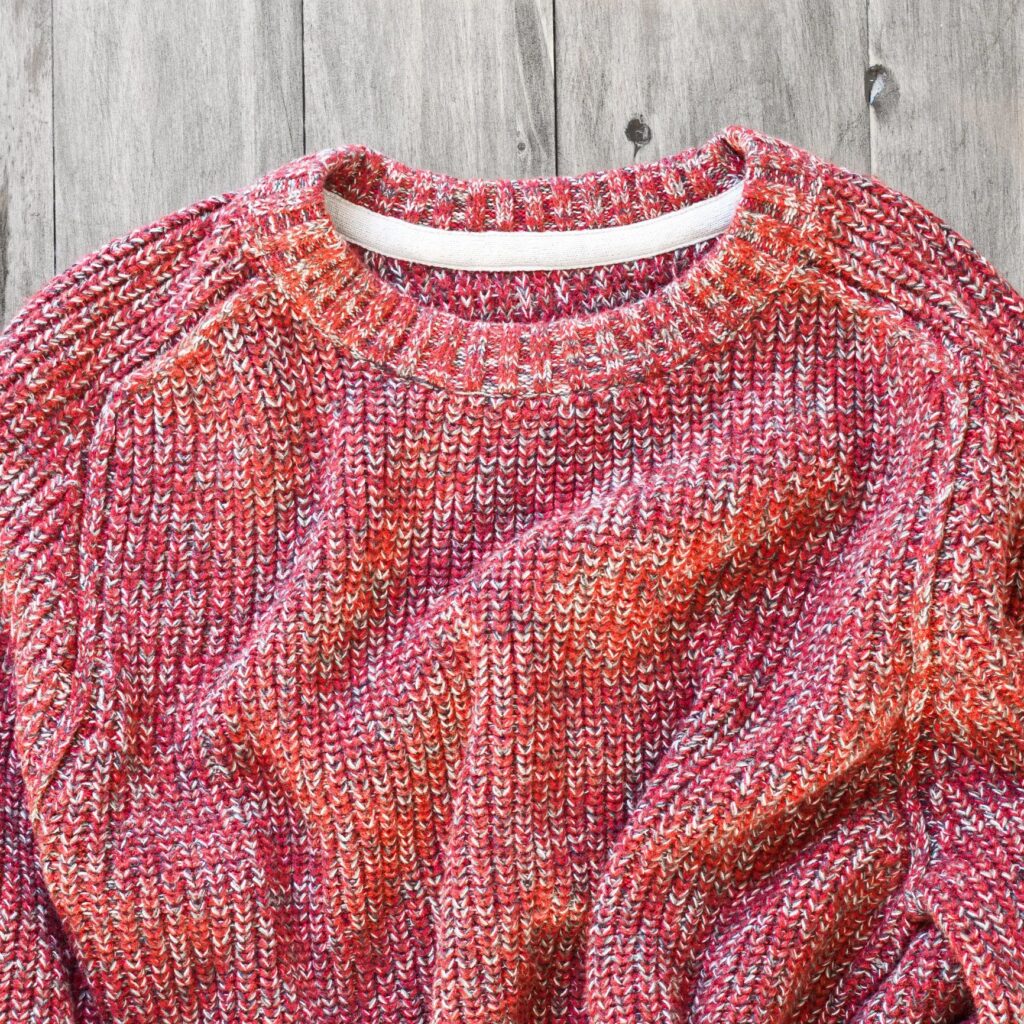 Red wool jumber